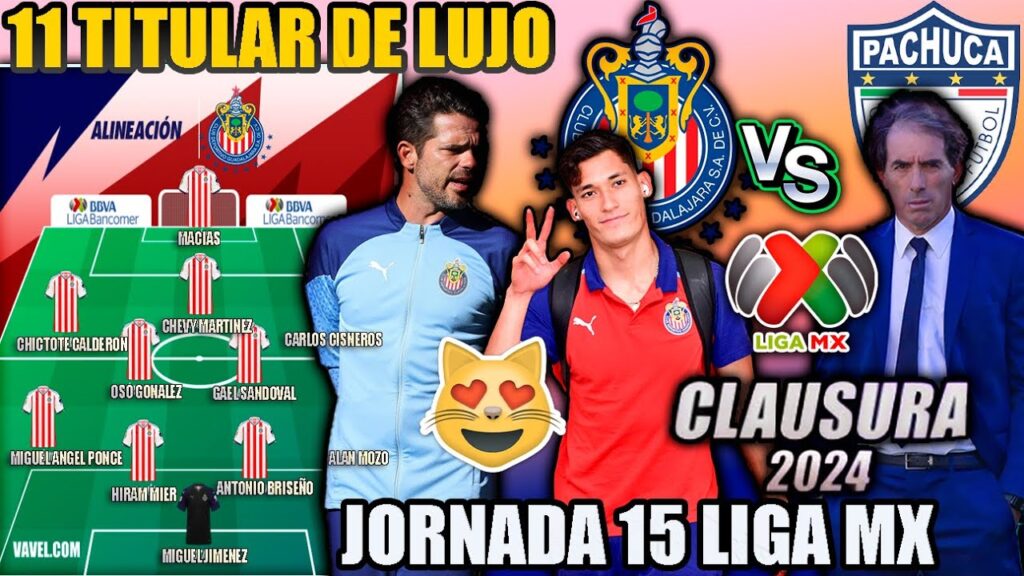 ✅🔥🐐 ALINEACION DE GAGO! NUEVA ALINEACION CHIVAS CONTRA PACHUCA | LIGA MX JORNADA 15 LIGA MX CL24