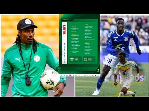 Voici la liste de Aliou Cissé avec Habib Diarra et Amar Diouf et Mamadou Lamine Camara...