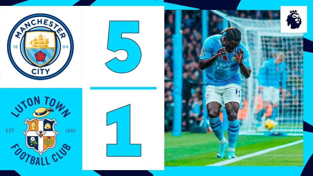 Jérémy Doku Goal | Manchester City vs Luton Town 5-1 Extended Highlights | Premier League