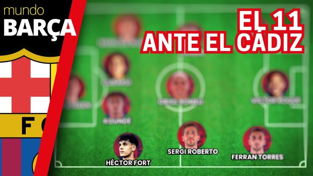 ¡ÚLTIMA HORA! ¡11 REVOLUCIONARIO del Barça ante el Cádiz!