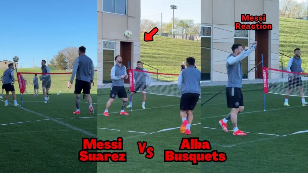 Mini Match B/w Messi, Suarez, Alba and Busquets During Training for Inter Miami
