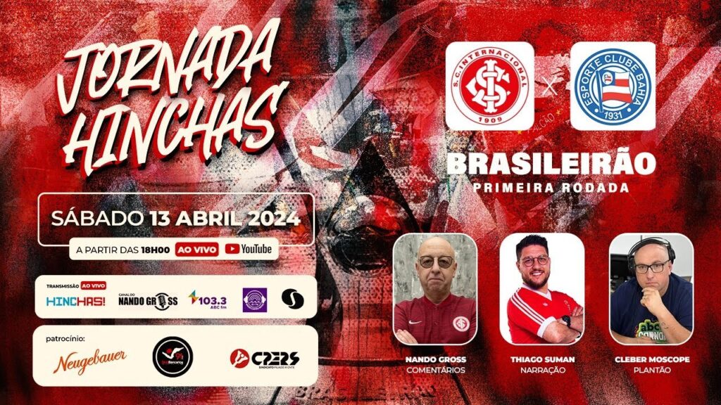 INTERNACIONAL X BAHIA AO VIVO | Canal Hinchas