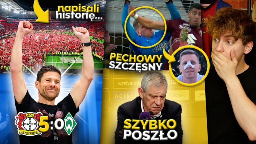 Bayer Leverkusen MISTRZEM NIEMIEC! Kibice WDARLI SIĘ na murawę! Szczęsny ZŁAMŁ NOS! Santos ZWOLNIONY