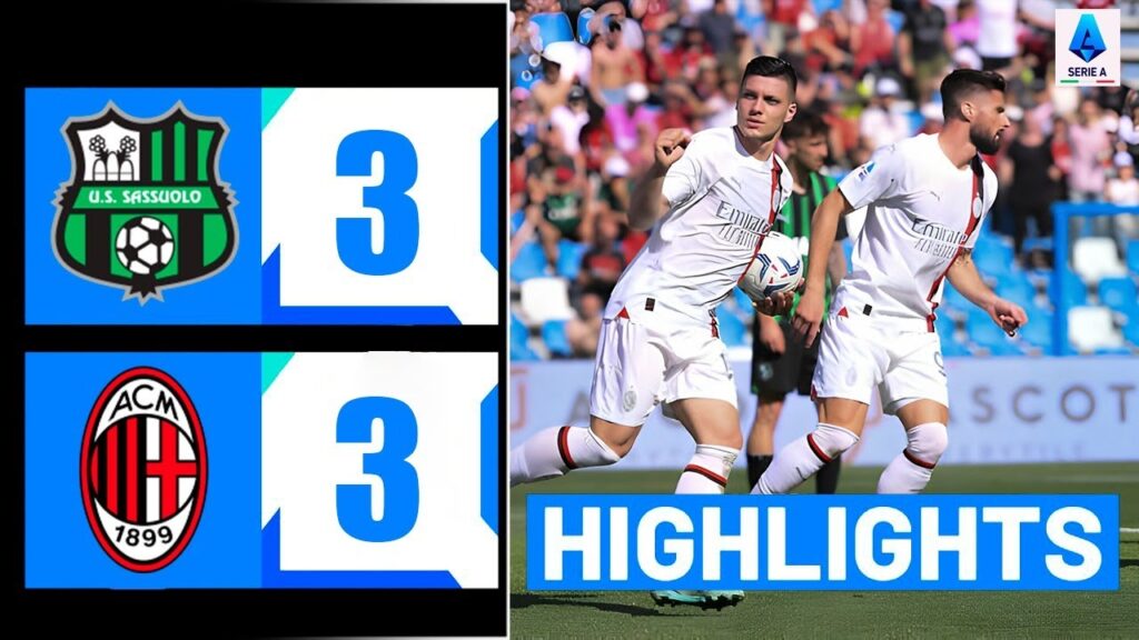 Gol di Luka Jović oggi | Luka Jović Goal | Sassuolo vs Milan 3-3 Highlights | Serie A 2023/24