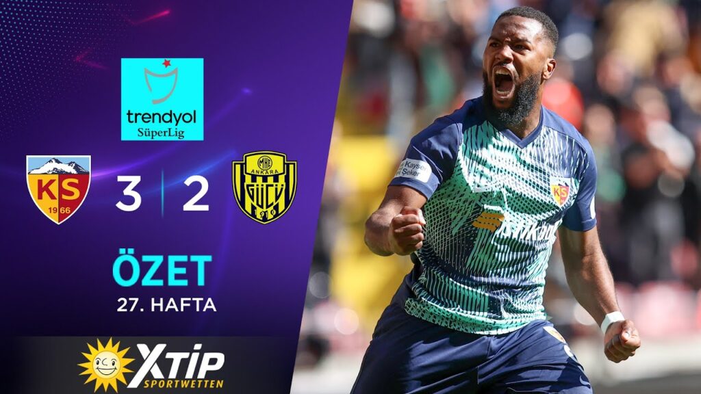 Merkur-Sports | MH Kayserispor (3-2) MKE Ankaragücü - Highlights/Özet | Trendyol Süper Lig - 2023/24