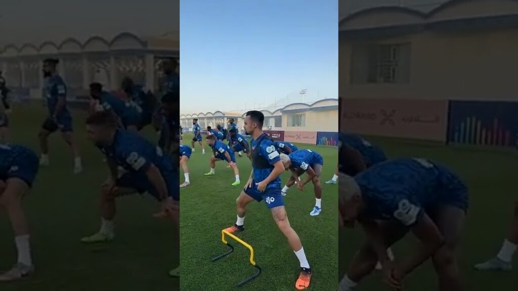 ميشيل في تدريبات الهلال 😂💙#الهلال