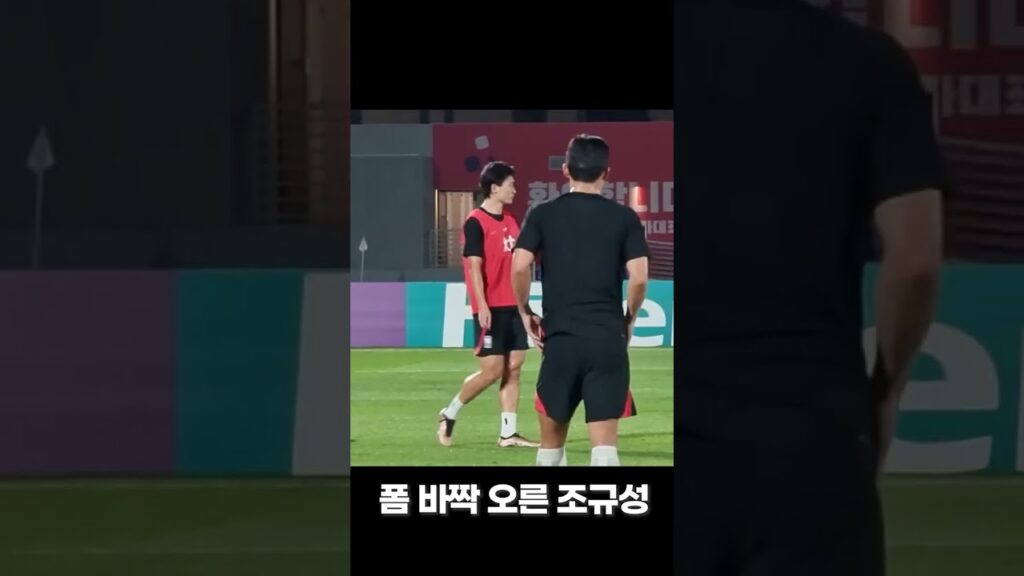 대표팀 훈련중 조규성의 미친 원더골