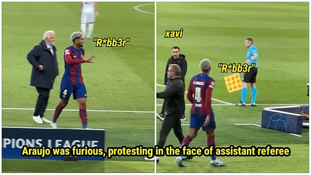 Ronald Araujo's surprising reaction after being sent off vs PSG 😳