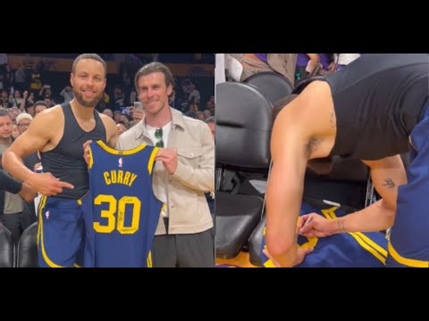 Steph Curry gifted Gareth Bale with his jersey after the crucial win in LA!!