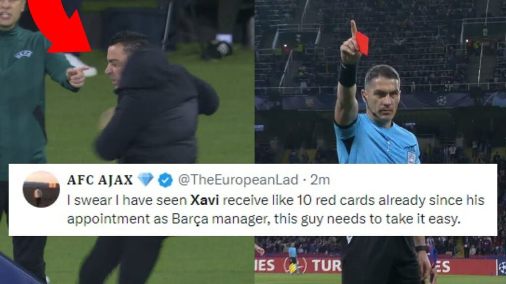 FOOTBALL WORLD REACT TO XAVI RED CARD VS PSG | BARCELONA VS PSG REACTIONS
