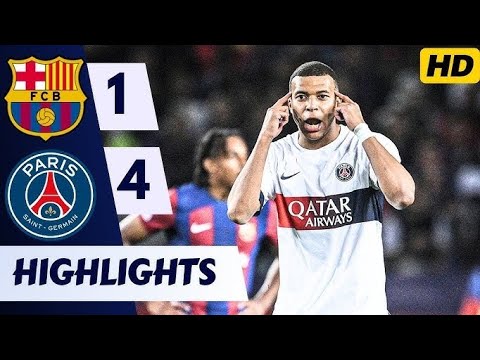 Barcelona vs Psg 4-1 All Goals and Highlights Champions League 2024