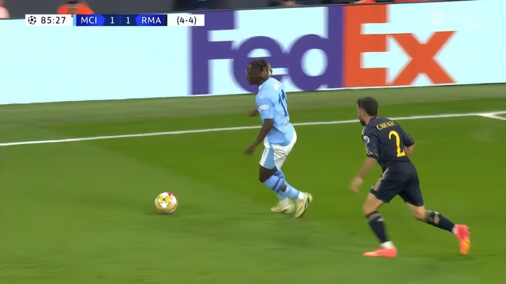 Jeremy Doku was toying vs Real Madrid & Dani Carvajal