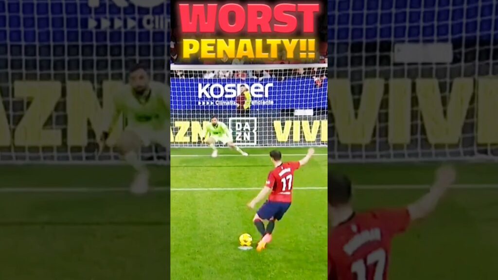 WORST PENALTY EVER? 🙈 Budimir Osasuna 98min! #shorts #football