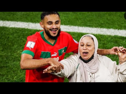 Sofiane Boufal dancing with Mother Emotional Moment After Ronaldo's Team Portugal Ruled By Morocco