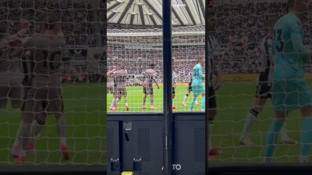 Spurs try to hold off dan burn and Fabian schar. No chance. Nufc v Tottenham