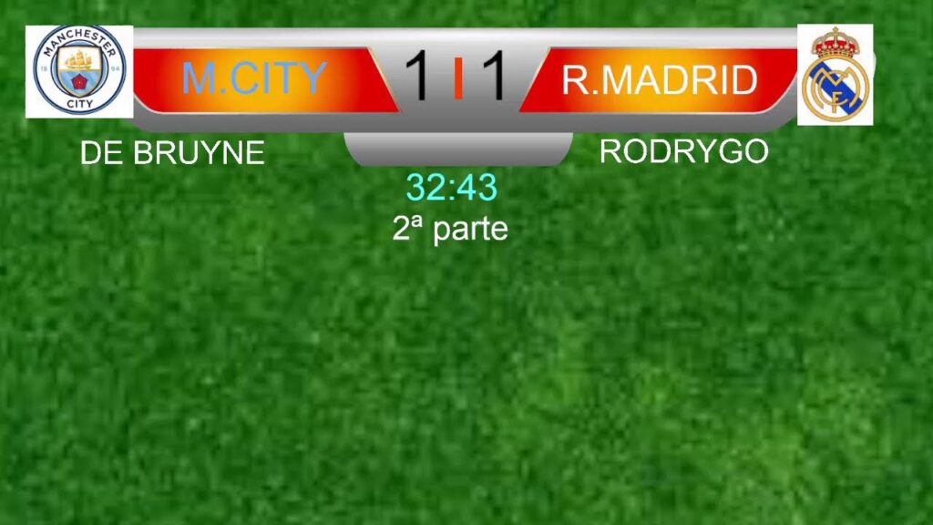 EN DIRECTO  MANCHESTER CITY  1  REAL MADRID  1