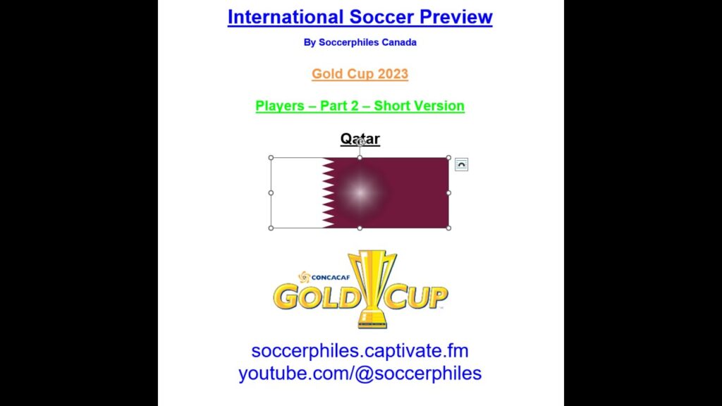 Qatar Squad - Short Version - Gold Cup 2023 Players