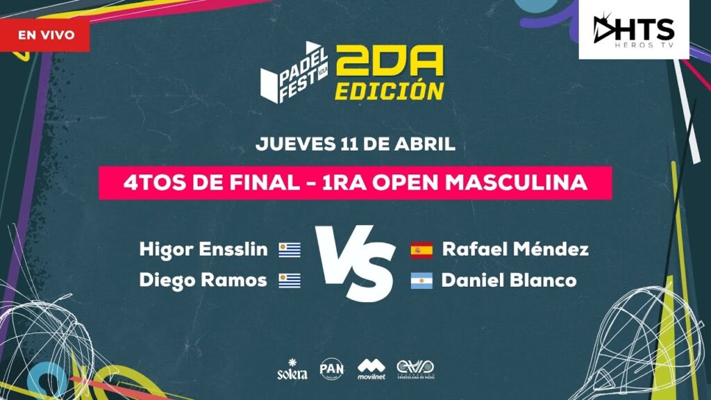 4TOS DE FINAL 1RA OPEN MASC PADEL FEST VZLA 2da Edición 2024 | Ensslin y Ramos VS Méndez y Gutiérrez