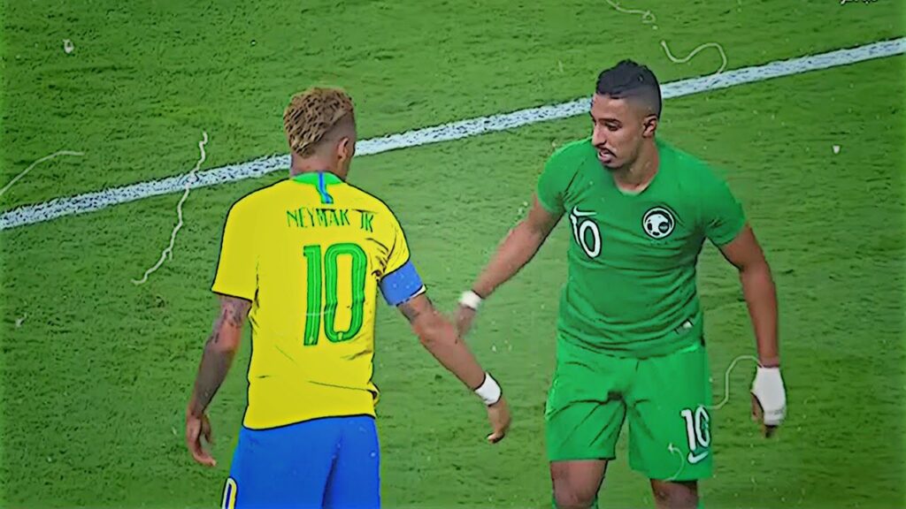 عندما راوغ سالم الدوسري البرازيل 😰🔥