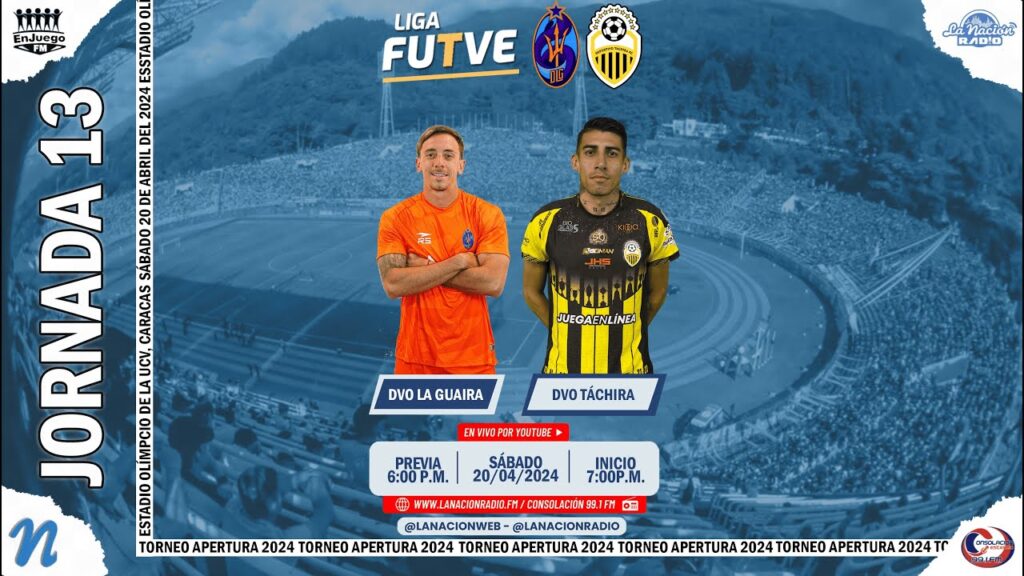 Deportivo La Guaira Vs. Deportivo Táchira - Jornada 13 Liga FUTVE - EN VIVO