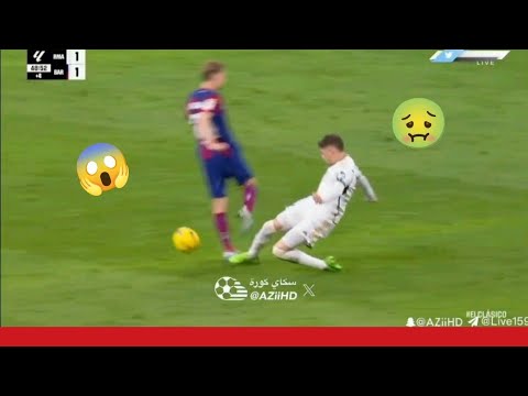 Valverde tackle on Frenkie de Jong no red card?? (Real Madrid 3 Barcelona 2) = 💀😱💀