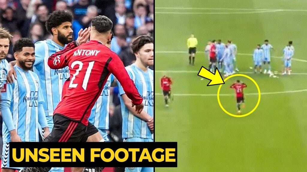 Antony crazy reaction taunting Coventry player after Hojlund scored winning penalty | Man Utd News