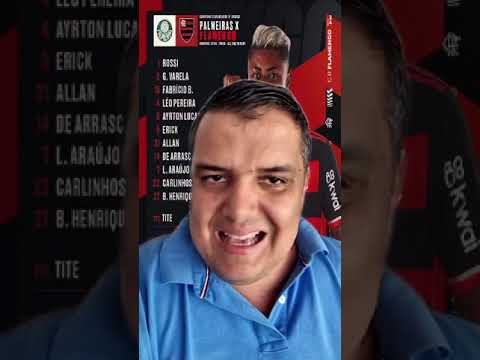 ESCALAÇÃO COMPLETA DO FLAMENGO! #shorts #flamengo