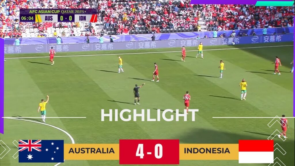 🔴 Berlangsung Sengit Australia Vs Indonesia, 16 Besar Piala Asia Qatar 2024