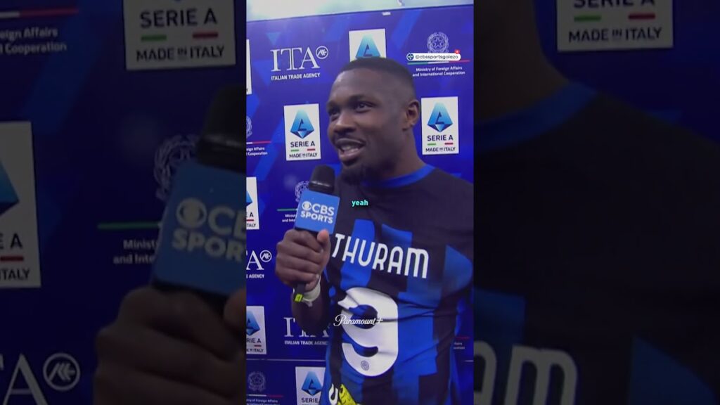 Marcus Thuram thanks Thierry Henry after winning the Scudetto 🥹
