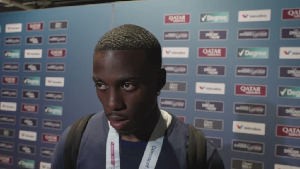 USMNT Tim Weah postgame; Team USA beat Canada in the Nations League finals