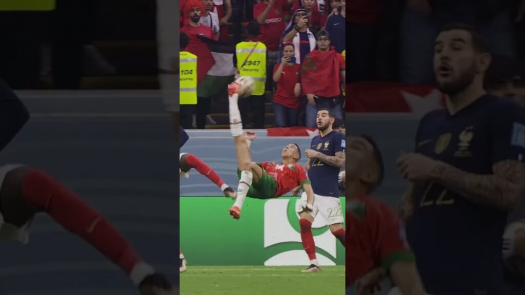 Throwback to Jawad El Yamiq coming close to scoring an all-time FIFAWorldCup goal for Morocc@UEFA