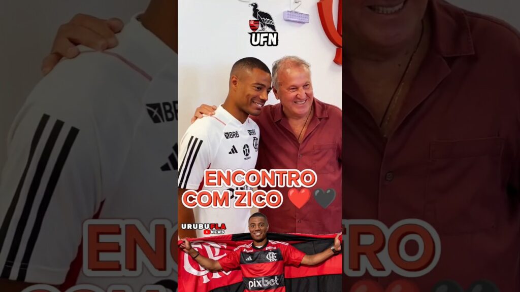 NICOLAS DE LA CRUZ SE ENCONTRANDO COM ZICO ❤️🖤 #flamengo #mengão #mengo #reactflamengo #futebol