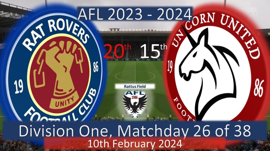 2023 - 2024 Division One MD26, Rat Rovers v Unicorn United