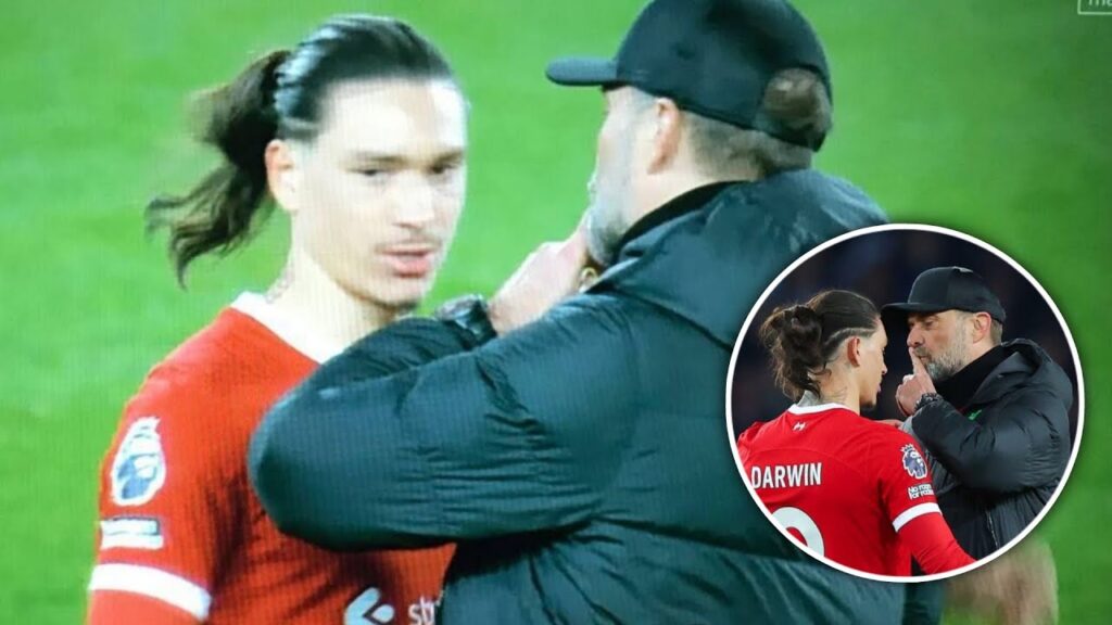Jurgen Klopp tells angry Liverpool star Darwin Nunez to be quiet after Everton hammer blow