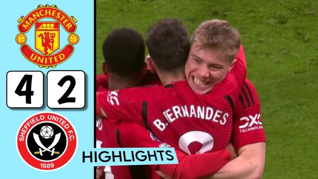 Manchester United vs Sheffield United 4-2 | Hojlund, Bruno and Maguire goal