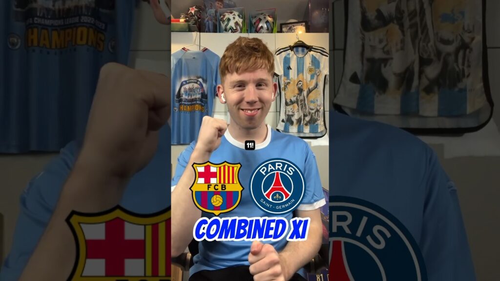 Barcelona vs PSG Combined XI ⚽️ #shorts