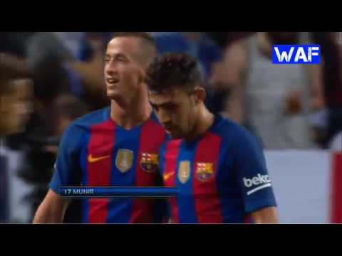 Munir El Haddadi Goal   Barcelona vs Leicester City 3 0