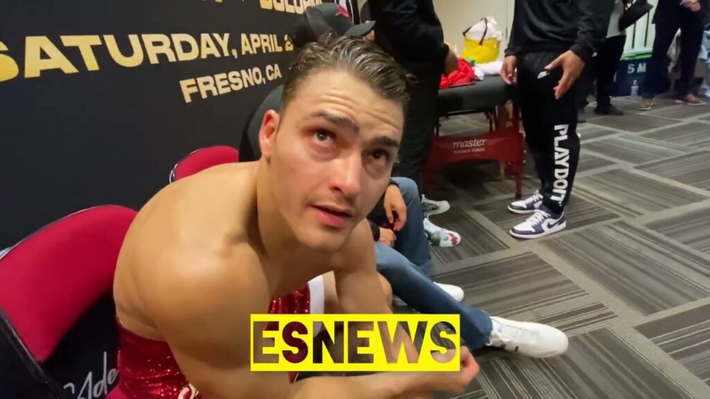 Oscar Duarte backstage after win