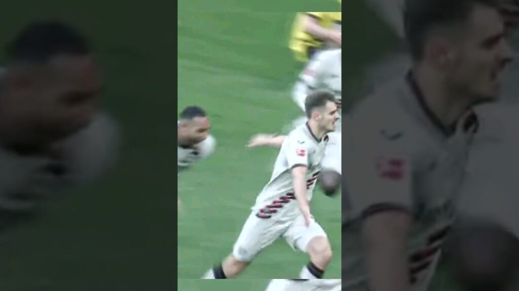 Josip Stanisic goals vs Borussia Dortmund equalizes #shorts #youtube #bayerleverkusen #ytshorts