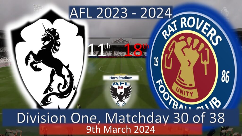 2023 - 2024 Division One MD30, Unicorn City v Rat Rovers