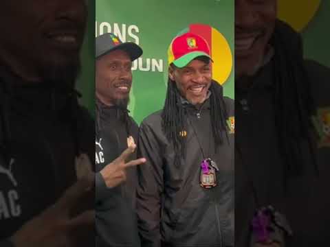⚽🥅 Aliou Cissé 🇸🇳  et Rigobert Song 🇨🇲 #retrouvailles de #lions 🦁 Senegal vs Cameroun