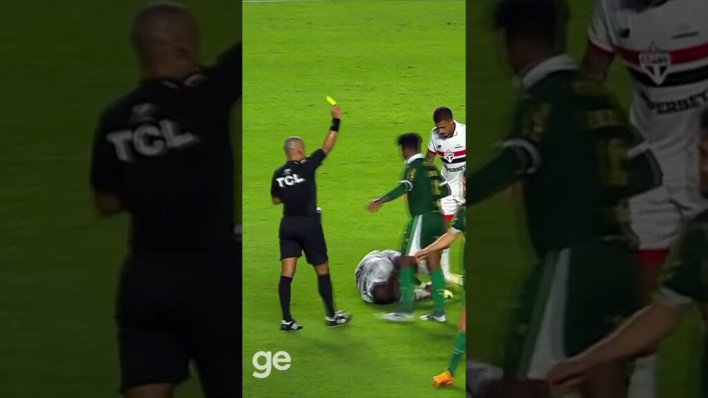 ENDRICK DÁ ENTRADA VIOLENTA EM ARBOLEDA | SÃO PAULO X PALMEIRAS | #shorts | ge.globo