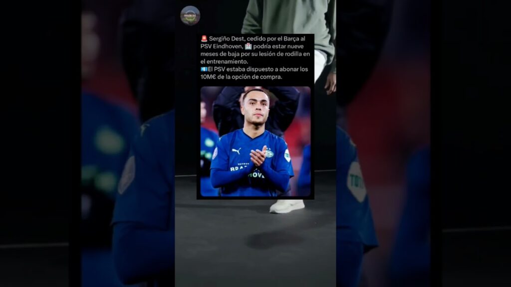 Malas noticias con Sergiño Dest ❌