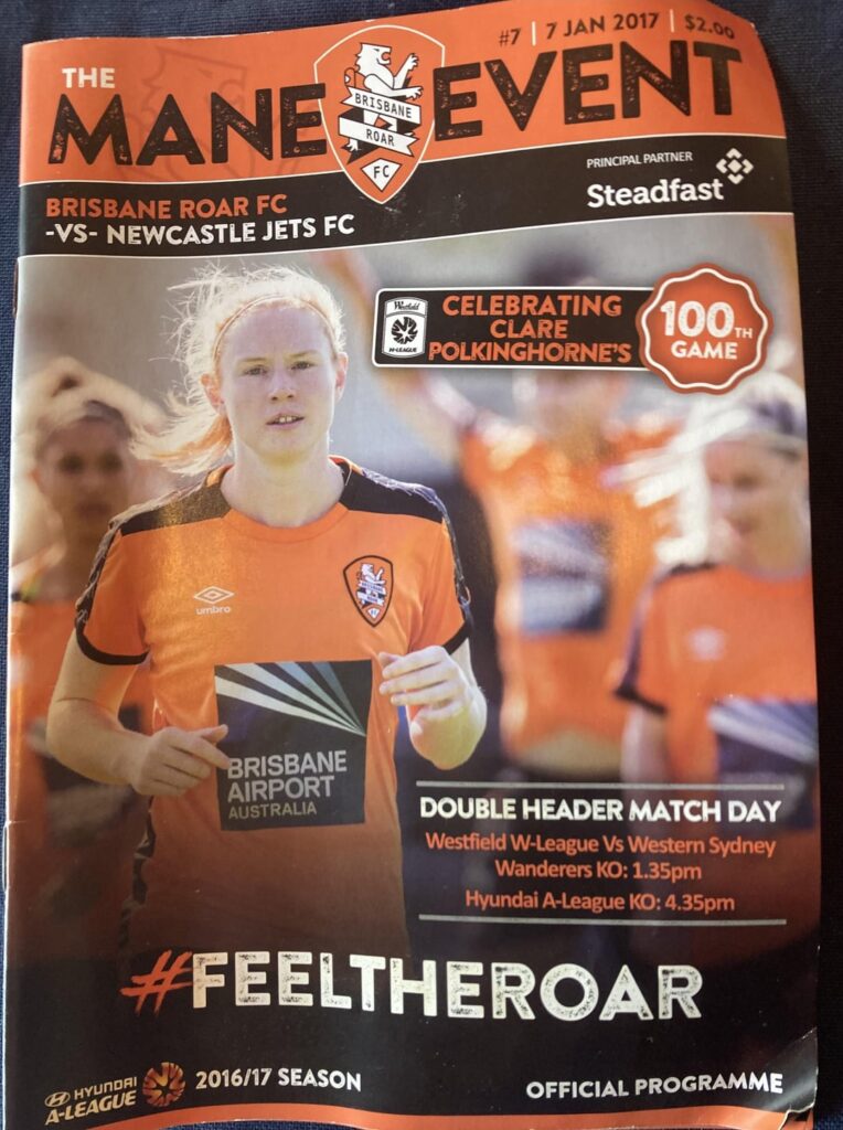 Found this old game program from Polks 100th W-League game. 🔥