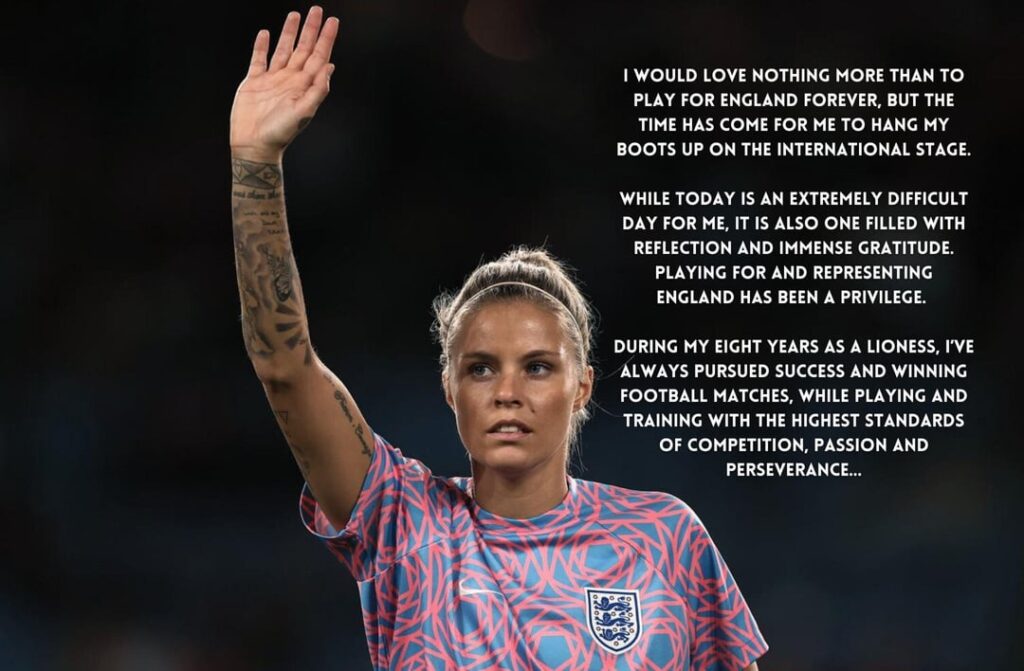Rachel Daly retires from International Football