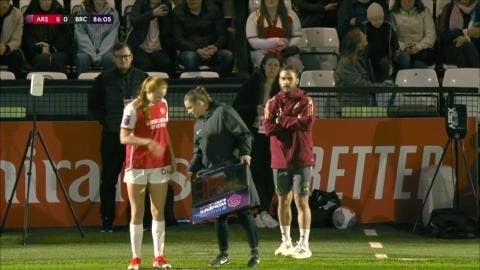 Katie Reid's reaction to making her debut