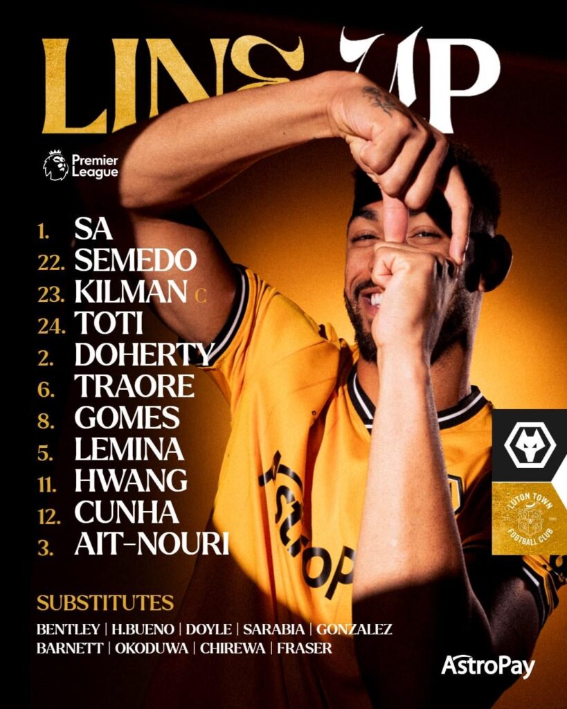 Appears to be a 4-3-3 today!