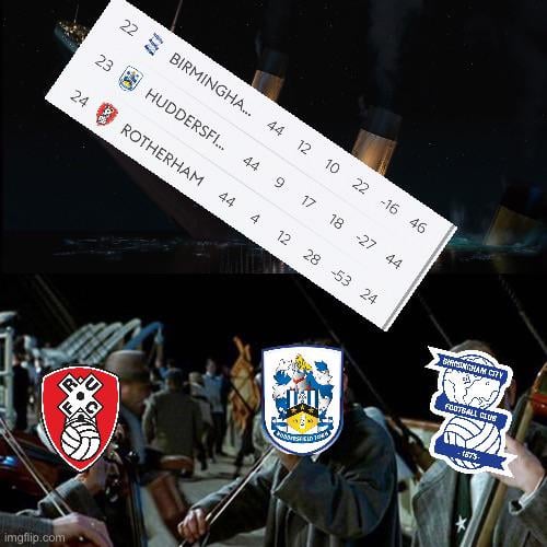 Gentlemen, it has been a privilege getting relegated with you this season.
