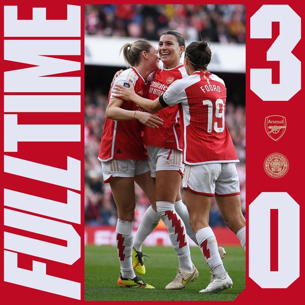 Win in the final Emirates Stadium appearance of the season