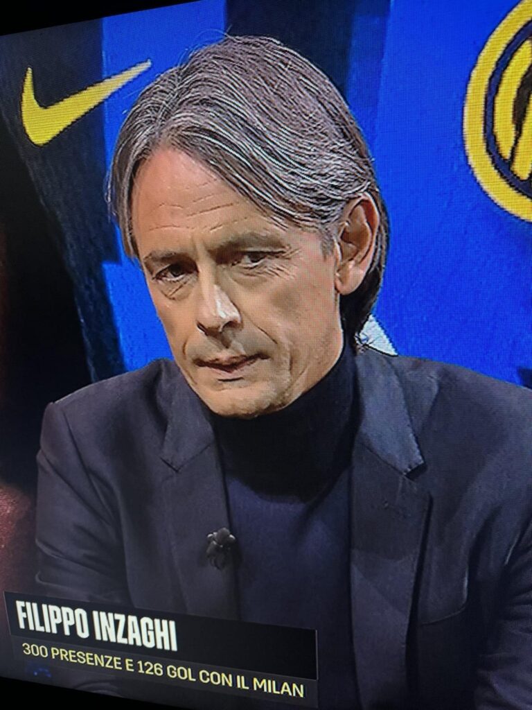 Filippo Inzaghi's expression after the match